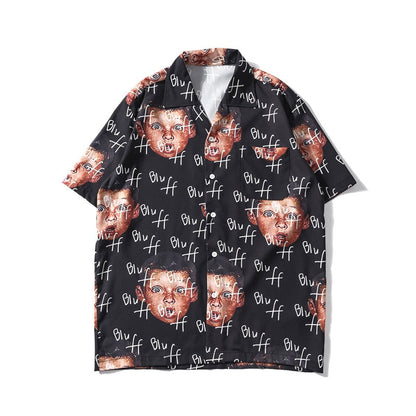 Street King Apparel "Bluff Boy" Unisex Men Women Graphic Button Up Shirt - Street King Apparel