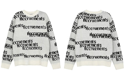 "Accruements" Unisex Men Women Streetwear Graphic Sweater Daulet Apparel