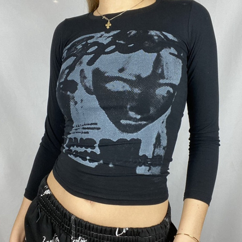 "Family Portrait" Women Vintage Long Sleeve Streetwear Sweatshirt - Street King Apparel