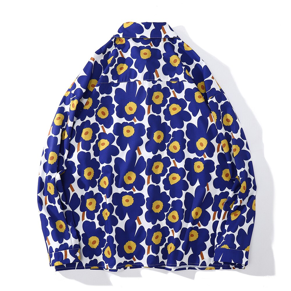 "Floral Garden" Unisex Men Women Streetwear Graphic Button Shirt - Street King Apparel