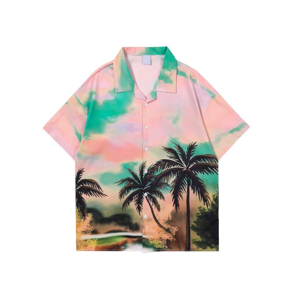 "Hawelly" Men Women Streetwear Graphic Button Up Shirt - Street King Apparel