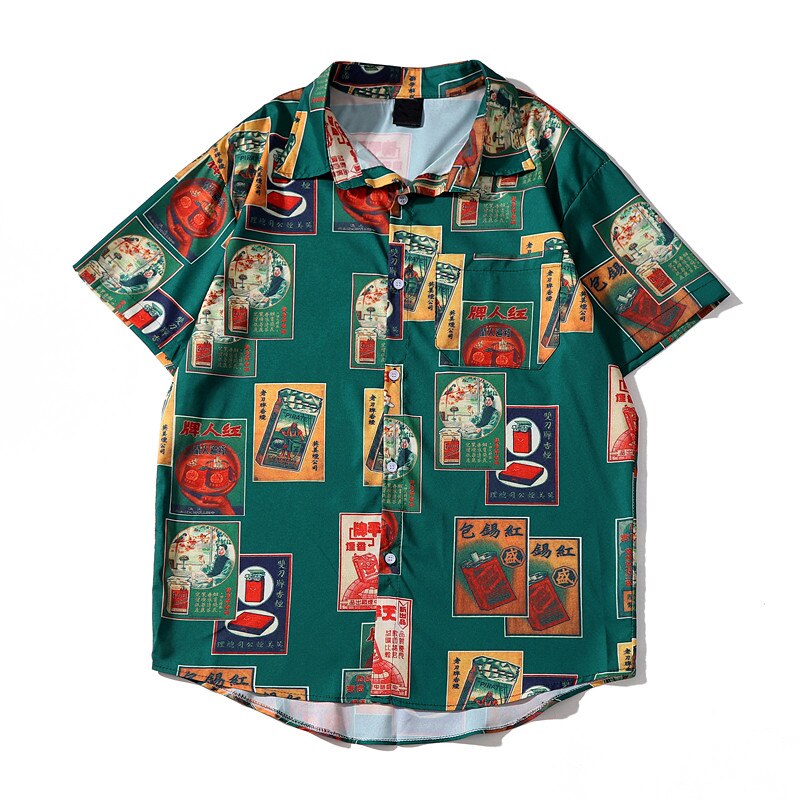 "Retro Case" Unisex Men Women Streetwear Button Shirt - Street King Apparel