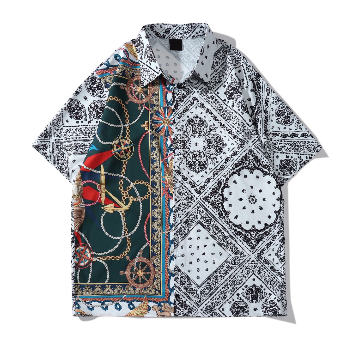 "Light House" Unisex Men Women Streetwear Graphic Button Shirt - Street King Apparel