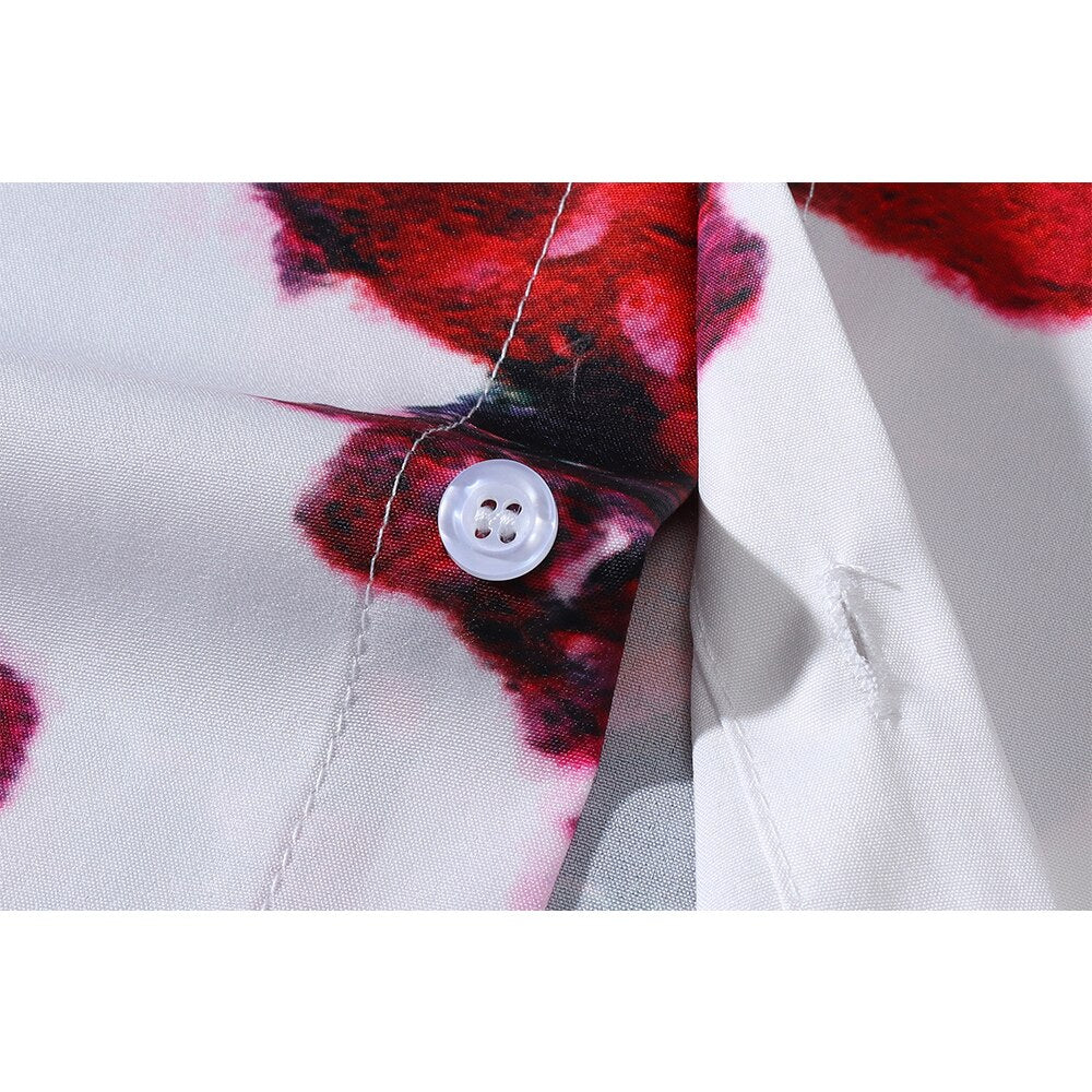 "Red Rose" Unisex Men Women Streetwear Graphic Shirt - Street King Apparel