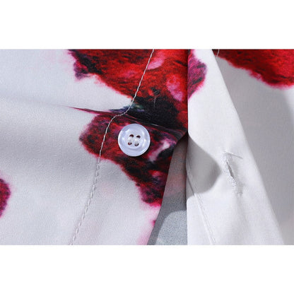 "Red Rose" Unisex Men Women Streetwear Graphic Shirt - Street King Apparel