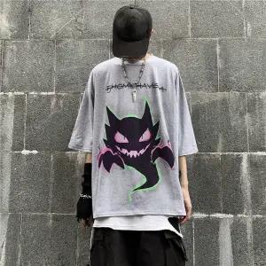 "Purple Ghost" Unisex Men Women Streetwear Graphic T-Shirt - Street King Apparel