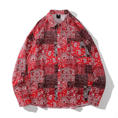 "Purple Legacy" Unisex Men Women Streetwear Graphic Button Shirt - Street King Apparel