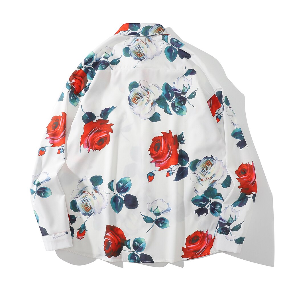 "Flower Garden" Unisex Men Women Streetwear Graphic Button Shirt - Street King Apparel