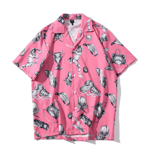 "Whitney" Unisex Men Women Streetwear Graphic Button Up - Street King Apparel