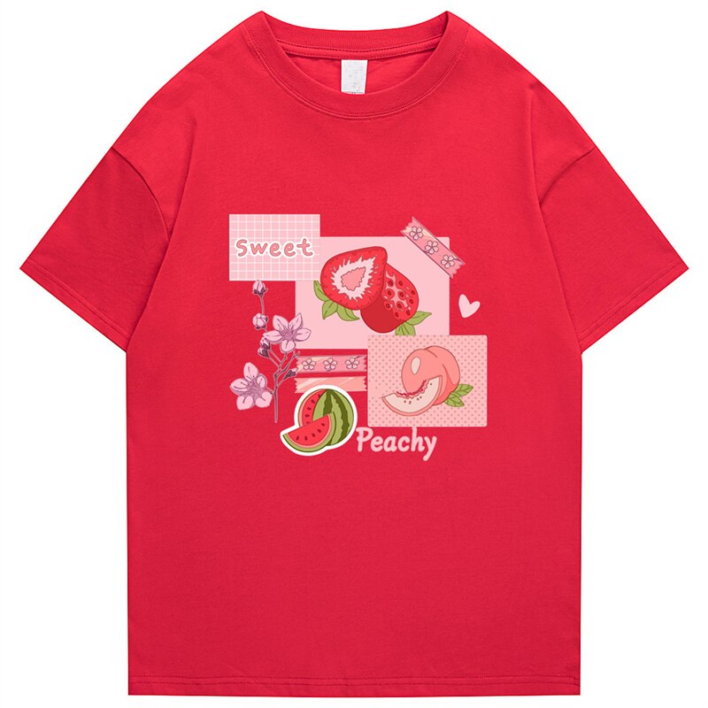 "Peachy" Men Women Streetwear Unisex Graphic T-Shirt - Street King Apparel