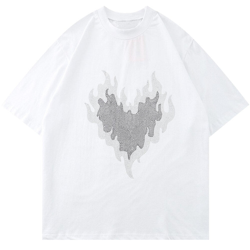 "Diamond Flame" Unisex Men Women Streetwear Graphic T-Shirt - Street King Apparel