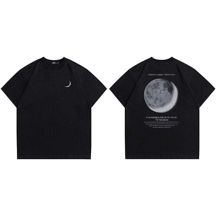 "Moon Light" Unisex Men Women Streetwear Graphic T-Shirt - Street King Apparel