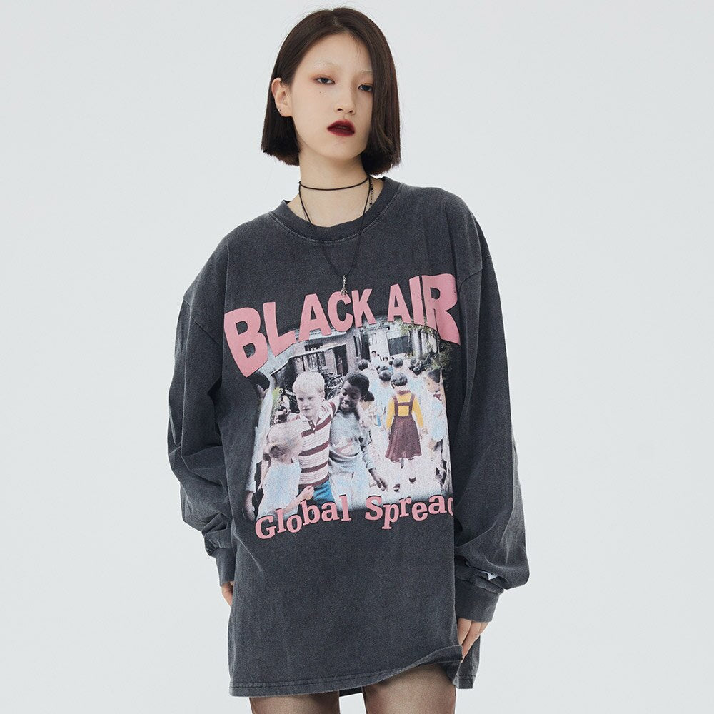 "All Friends" Men Women Unisex Graphic Streetwear Sweatshirt Daulet Apparel