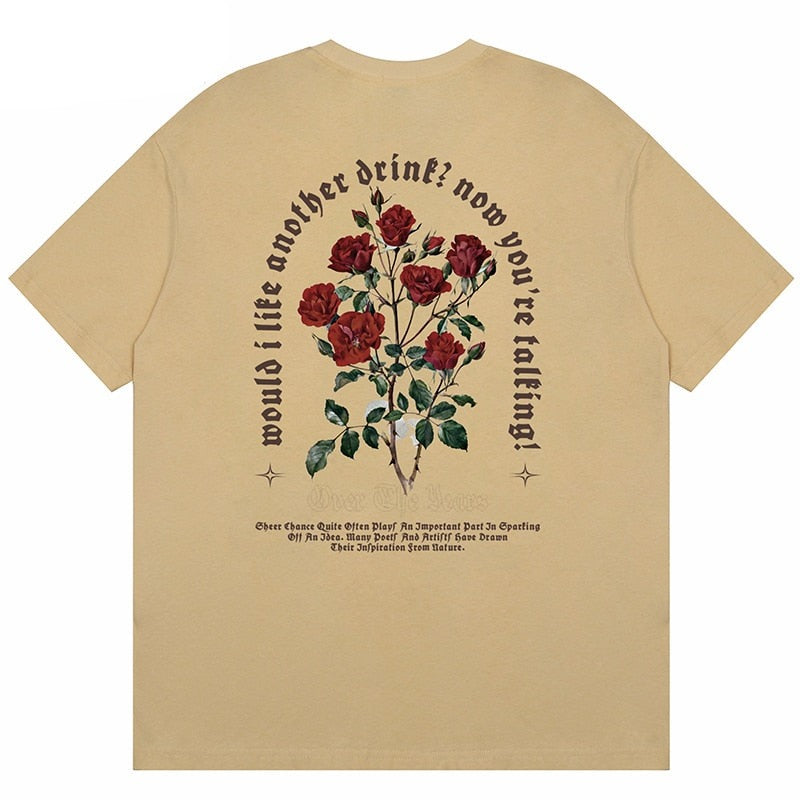 "Fallen Roses" Unisex Men Women Streetwear Graphic T-Shirt - Street King Apparel