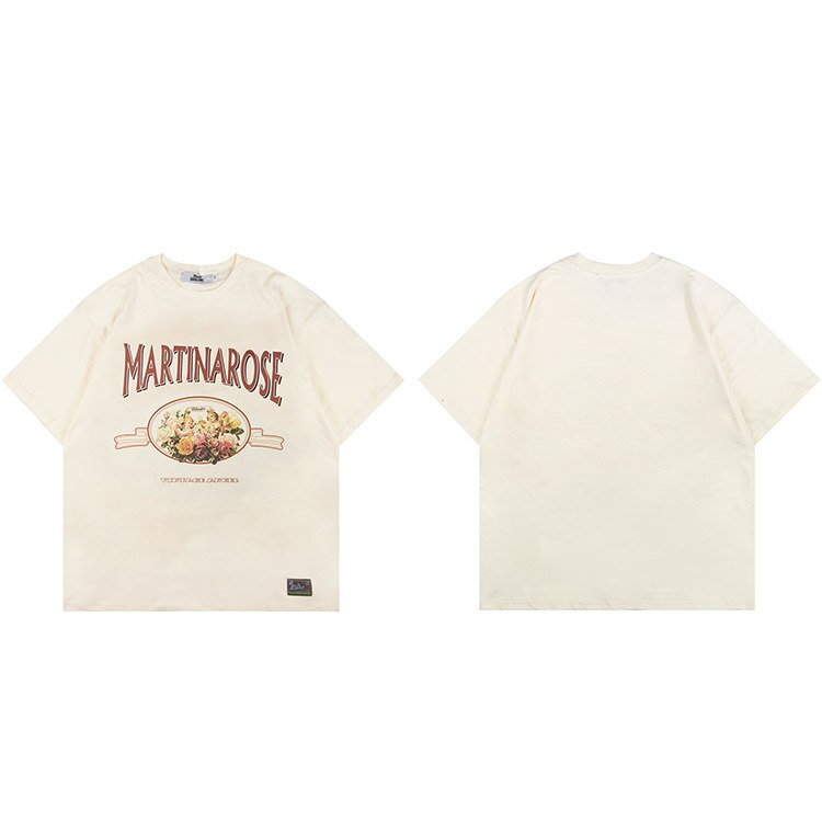 "Vintage Rose" Unisex Men Women Streetwear Graphic T-Shirt - Street King Apparel