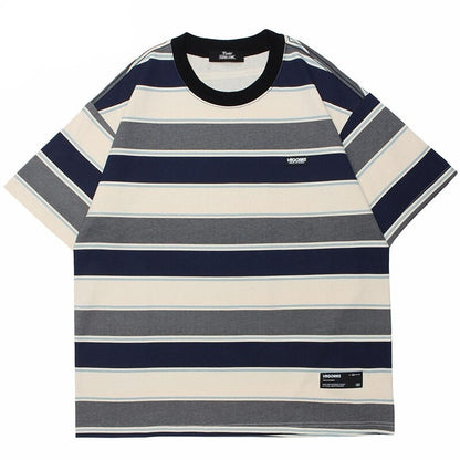 "Striped" Unisex Men Women Streetwear Graphic T-Shirt - Street King Apparel