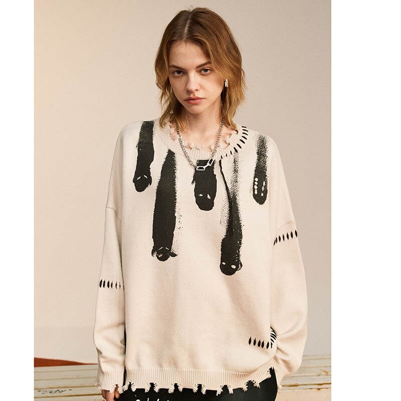 "Falling Ghost" Unisex Men Women Streetwear Graphic Sweater - Street King Apparel