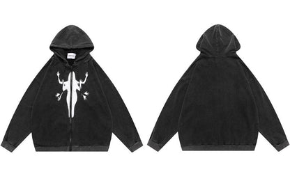 "Angel Hands" Unisex Men Women Streetwear Graphic Hoodie Daulet Apparel