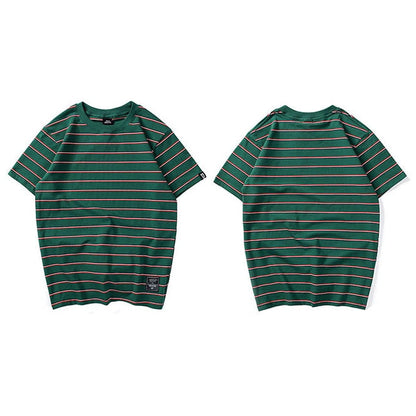 "Striped" Unisex Men Women Streetwear Graphic T-Shirt - Street King Apparel