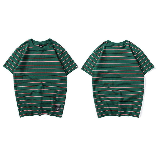 "Striped" Unisex Men Women Streetwear Graphic T-Shirt - Street King Apparel