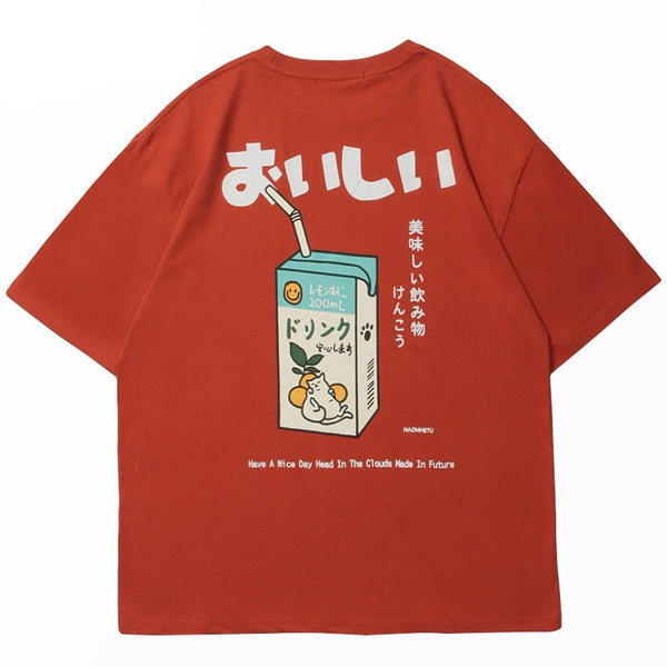 "Juice Box" Unisex Men Women Streetwear Graphic T-Shirt - Street King Apparel