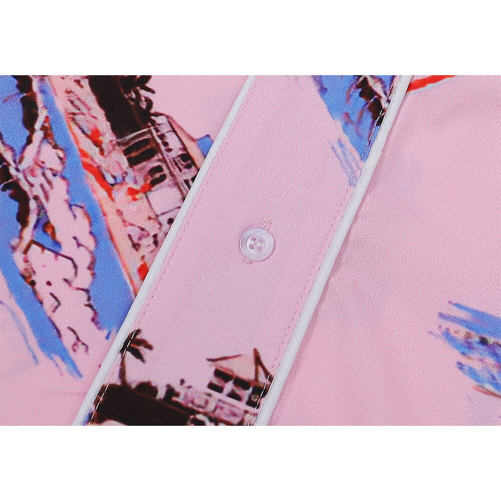 "Surfs" Unisex Men Women Streetwear Graphic Button Up Shirt - Street King Apparel
