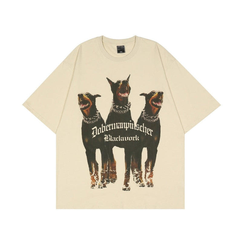 "Doberman" Men Women Streetwear Unisex Graphic T-Shirt - Street King Apparel