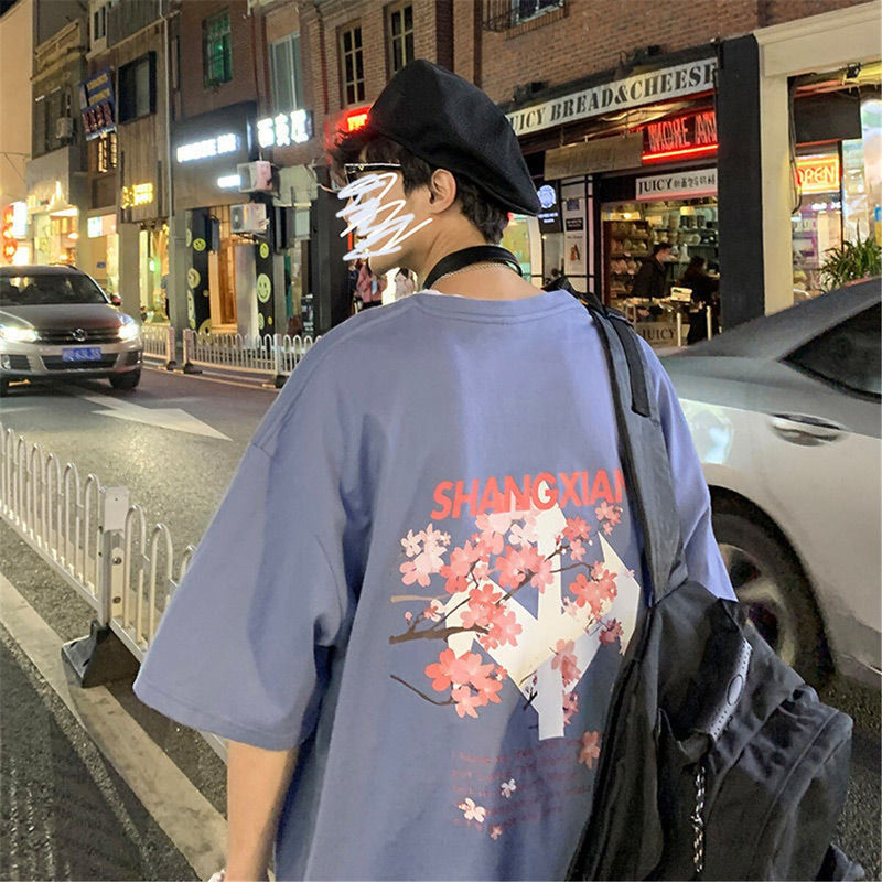 Street King Apparel "Cherry Blossom" Unisex Men Women Streetwear Graphic T-Shirt - Street King Apparel