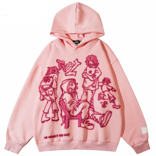 "Tied Up & Down" Unisex Men Women Streetwear Graphic Hoodie - Street King Apparel