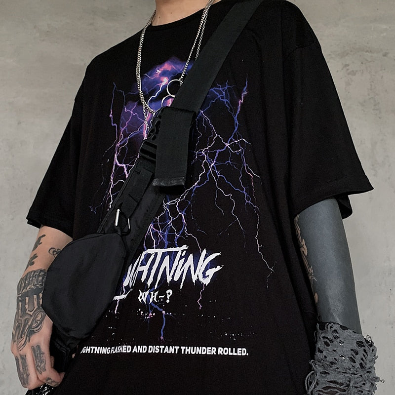 "Lighting Effect" Unisex Men Women Streetwear Graphic T-Shirt - Street King Apparel