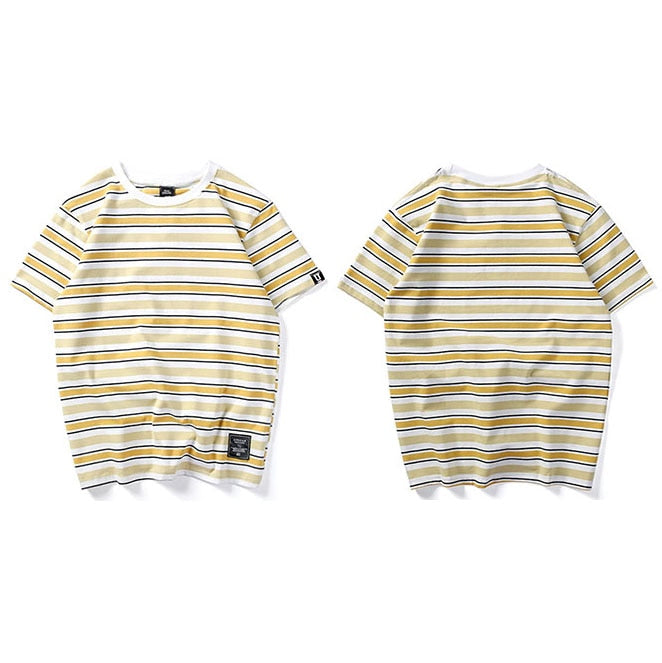 "Striped" Unisex Men Women Streetwear Graphic T-Shirt - Street King Apparel