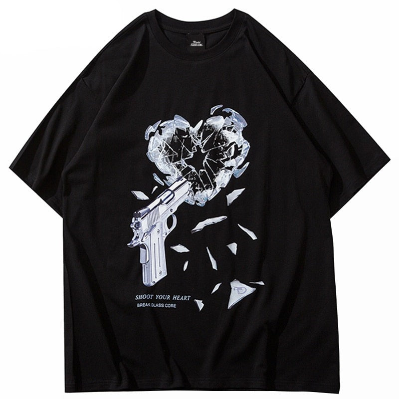 Street King Apparel "Blue Heart" Unisex Men Women Streetwear Graphic T-Shirt - Street King Apparel