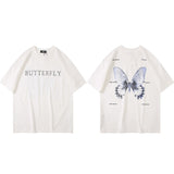 "White Butterfly" Unisex Men Women Streetwear Graphic T-Shirt - Street King Apparel