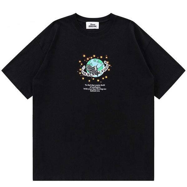 "World Globe" Unisex Men Women Streetwear Graphic T-Shirt - Street King Apparel