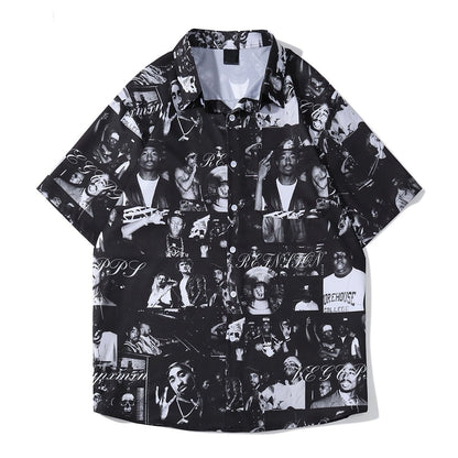 "Many Men" Unisex Men Women Streetwear Button Shirt - Street King Apparel