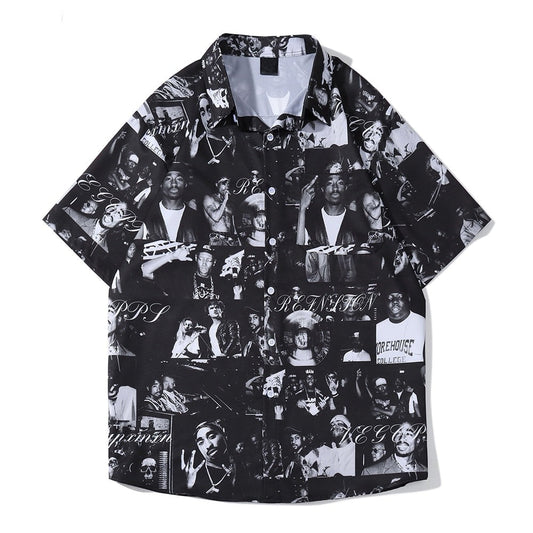 "Many Men" Unisex Men Women Streetwear Button Shirt - Street King Apparel