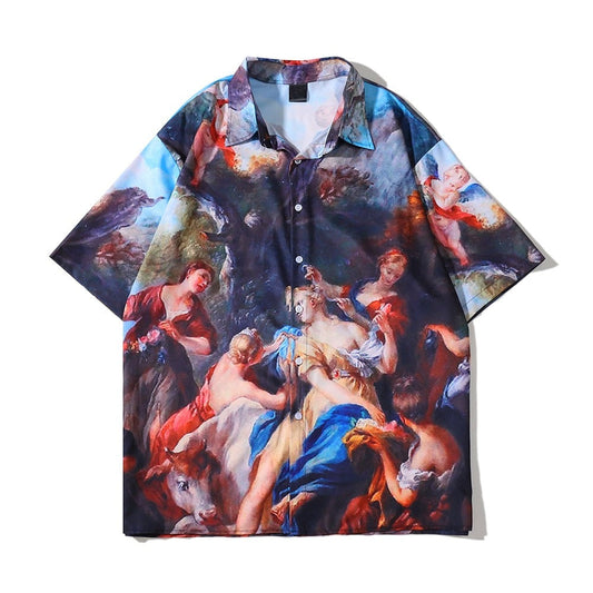 "Gospel" Unisex Men Women Streetwear Graphic Button Up - Street King Apparel