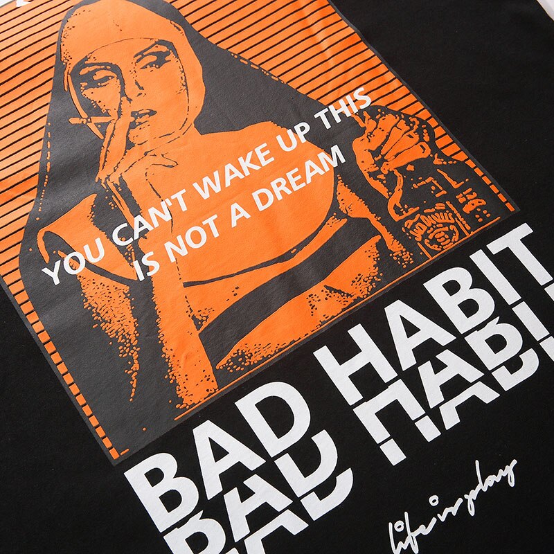 Street King Apparel "Bad Habbit" Unisex Streetwear Men Women Graphic T-Shirt - Street King Apparel