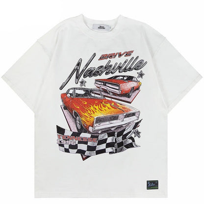 "Race Track" Unisex Men Women Streetwear Graphic T-Shirt - Street King Apparel