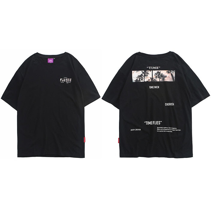 "Time Flies" Unisex Men Women Streetwear Graphic T-Shirt - Street King Apparel