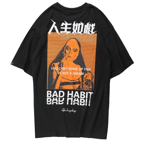 Street King Apparel "Bad Habbit" Unisex Streetwear Men Women Graphic T-Shirt - Street King Apparel