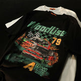 "Vintage Racing" Unisex Men Women Streetwear Graphic T-Shirt - Street King Apparel