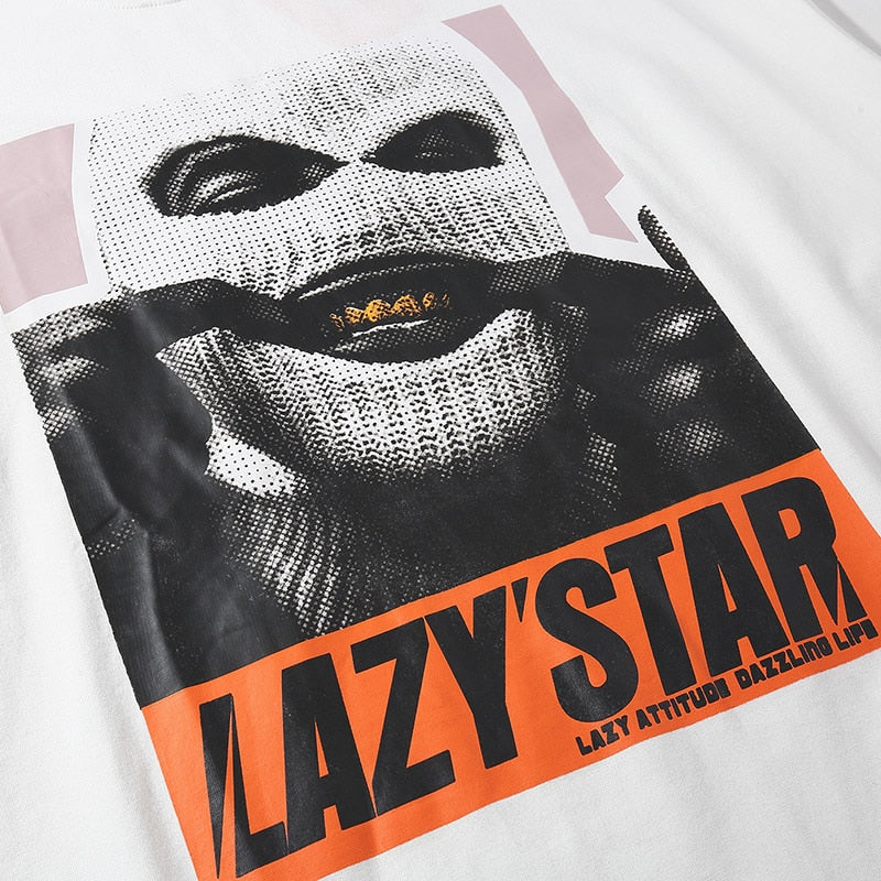 "Lazy Star" Unisex Men Women Streetwear Graphic T-Shirt - Street King Apparel