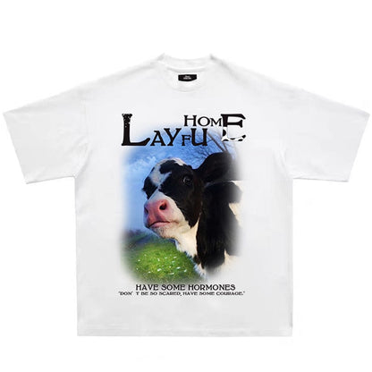 "Lazy Home" Unisex Men Women Streetwear Graphic T-Shirt - Street King Apparel