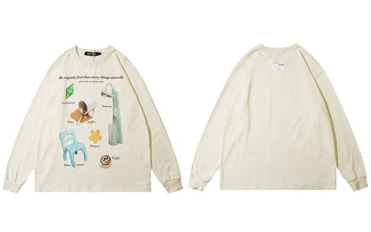"Sitting Down" Unisex Men Women Streetwear Graphic Sweatshirt - Street King Apparel