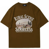 "Rural Scene" Unisex Men Women Streetwear Graphic T-Shirt - Street King Apparel