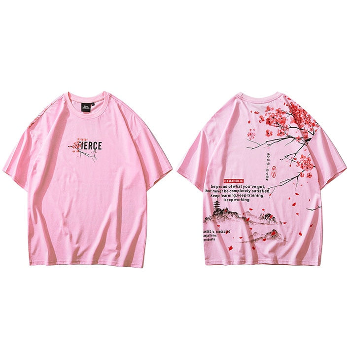 "Pink Tree" Unisex Men Women Streetwear Graphic T-Shirt - Street King Apparel