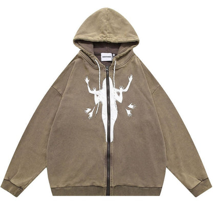 "Angel Hands" Unisex Men Women Streetwear Graphic Hoodie Daulet Apparel