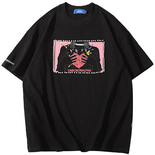 "Red Heart" Unisex Men Women Streetwear Graphic T-Shirt - Street King Apparel