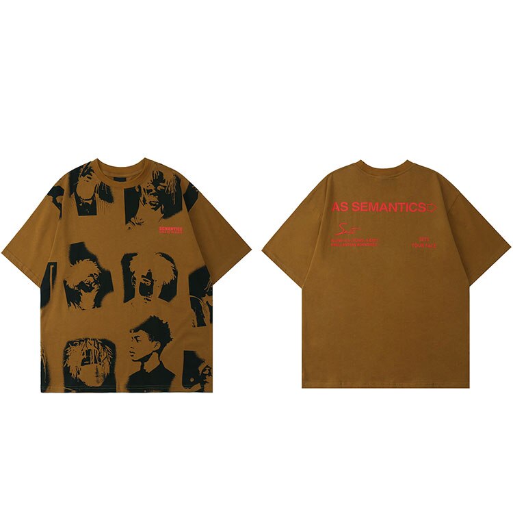 "Faces" Unisex Men Women Streetwear Graphic T-Shirt - Street King Apparel